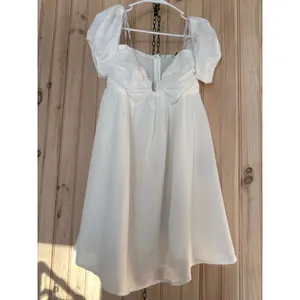 NWT Lulus My Dream Date White Off-the-Shoulder Mini Dress Babydoll Party Size L thumbnail 2