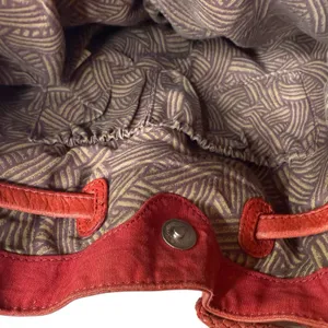 The Sak Red Pebbled Leather Bucket Bag Braided Drawstring Crossbody Handbag Hobo thumbnail 14