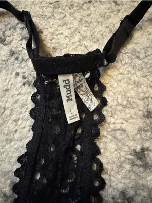Mudd Black Lace Racerback Bralette thumbnail 2