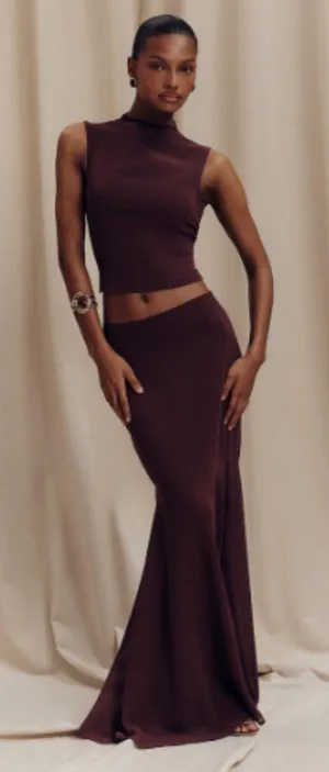 Pretty Little Thing Chiffon Maxi Skirt Set thumbnail 1