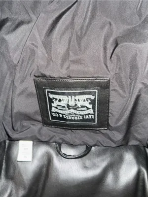 Levi's Black Faux Leather Puffer Jacket thumbnail 3