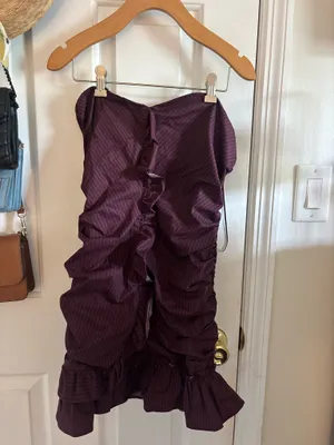 Urban Outfitters Dress Mini Striped Burgandy thumbnail 2