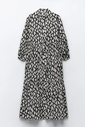 NWOT Zara Patterned Maxi Dress thumbnail 2