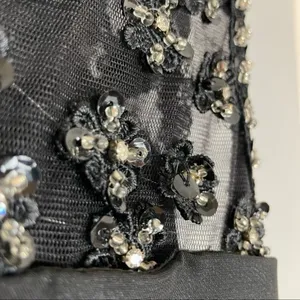 Vintage Dress Witchy Gothic Sleeveless Handmade Sparkle Retro Maxi Unique Retro‎ thumbnail 9