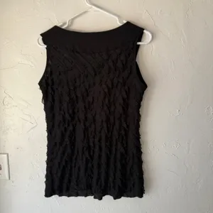 Saint‎ Tropez West Black Textured Tank M Y2K Grunge Studded Going Out Top thumbnail 6