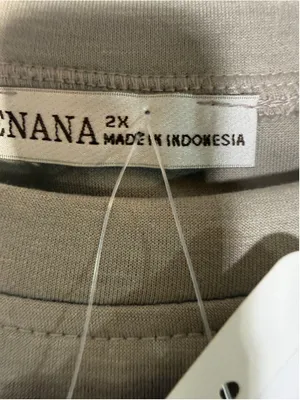 Women's Zenana Pajama Set 2X Beige thumbnail 3