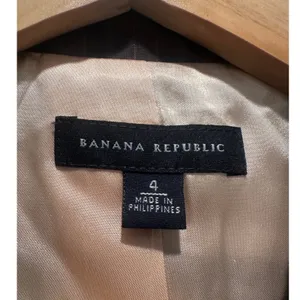 Banana Republic Gray Striped‎ Wool Blazer Size 4 Business Casual Capsule Work thumbnail 3