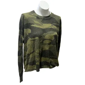 VICI Women's Camouflage Knit Long Sleeve Top Size L Green Casual thumbnail 5
