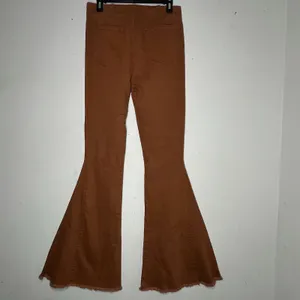 Newbury‎ Kustom Rust Brown Flare Bell Bottom Pants High Rise Frayed Hem Medium thumbnail 2