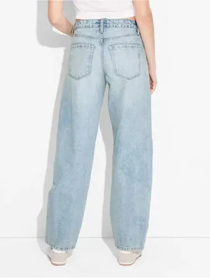 Wild Fable Low Rise Barrel Jeans Women’s Size 4 Rigid Zip Ankle Detail thumbnail 2