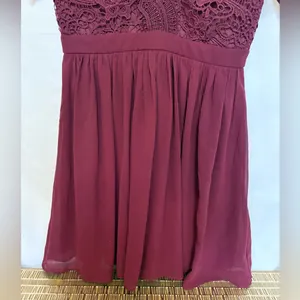 Lulus Angel in Disguise Burgundy Lace Skater Dress Size‎ Large thumbnail 4