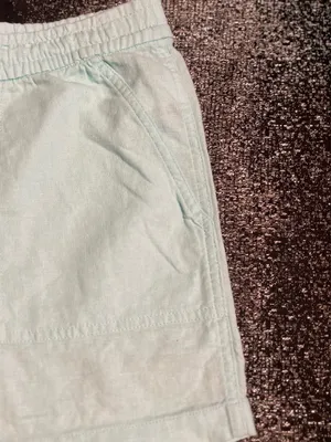 Womens small NWT J.Crew Mercantile 3" Linen Blend Drawstring Shorts-mint green thumbnail 3
