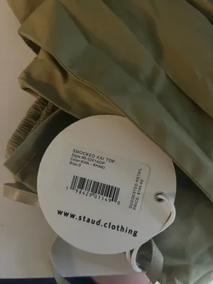 Staud Women’s Green Khaki Crop Halter Top thumbnail 4