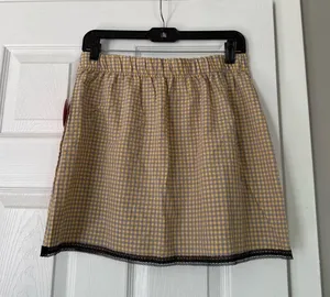 Y2K Gingham Satin Bow Plaid Lace Trim Mini Skirt thumbnail 6