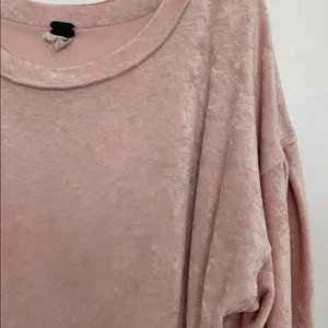 Free People Pink Velvet top M thumbnail 6