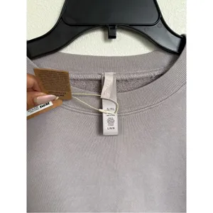 SKIMS French Terry Shrunken Crew Sweatshirt Mineral Gray L NWT thumbnail 8