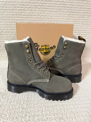 Dr Martens 1460 Pascal Bex Faux Fur Lined Boot Sz US 8 Gunmetal color thumbnail 11