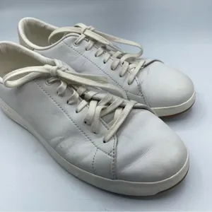 Cole Haan Grandpro White Leather Lace Up Sneakers Womens 9 Flats Shoes Classic thumbnail 7