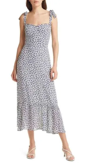 REFORMATION‎ Nikita Floral Midi Dress thumbnail 1