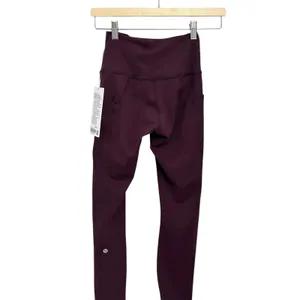 Lululemon Wunder Train HR Tight with Pockets 25" Sz 4 Goodnight Plum NWT thumbnail 2