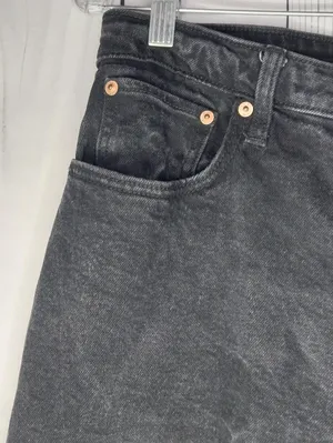 Abercrombie Washed Black 90's Relaxed Fit High-Rise Minimalist Jeans thumbnail 4
