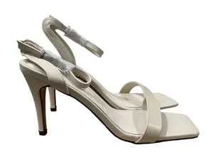 Boutique White Square‎ Toe Slip On Stilettos 10 thumbnail 1