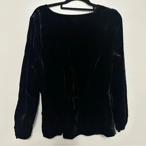 NWT J. Crew Velvet Wrap V-Neck Blouse 8 thumbnail 6