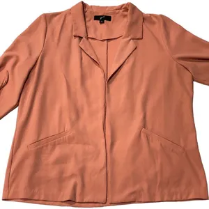 GNW Pink Open Front Knot Cuff 3/4 Sleeve Office Blazer thumbnail 2