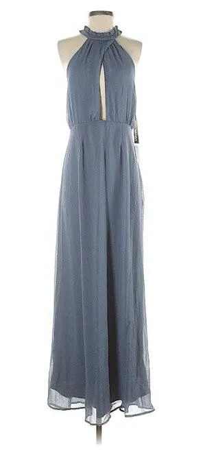 Lulus NWT  Blue Flowy Gown thumbnail 1