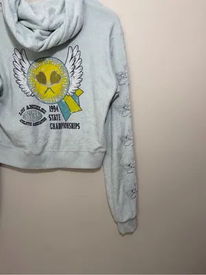 Boys Lie Cropped Terrycloth Sweatshirt M/L thumbnail 4