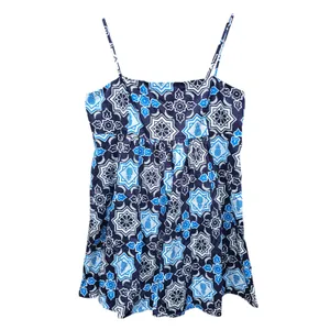 Hutch Anthropologie Blue White Tile Pineapple Print Romper Pockets XL‎ 1 thumbnail 4