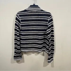 NWT Free People black and white striped knit blaze / jacket knit size small thumbnail 4