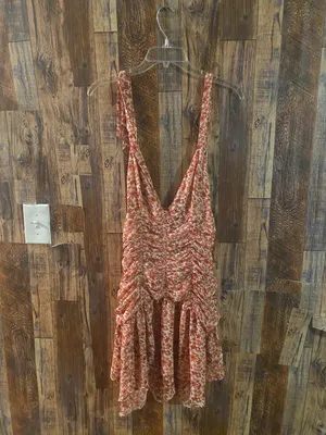 Forever 21 NWT Chiffon Floral Print Handkerchief Mini Dress size large thumbnail 1