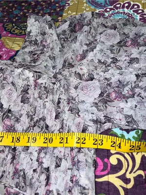 Ivy City Co Viola Floral Chiffon Ruffle Midi Dress Size 1X thumbnail 2