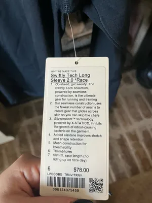 Swiftly Tech Long Sleeve Lululemon 2.0 Race thumbnail 2
