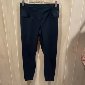 Cute navy yogalicious lux leggings buttery soft stretchy side elastic band thumbnail 5