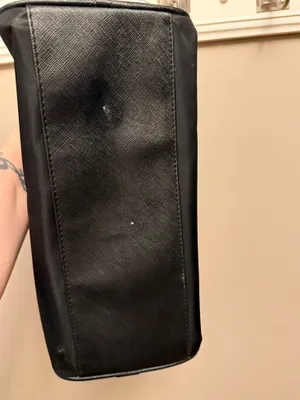 Victoria's Secret Black Satchel Top Handle Bag Gold Hardware Logo Zipper thumbnail 7