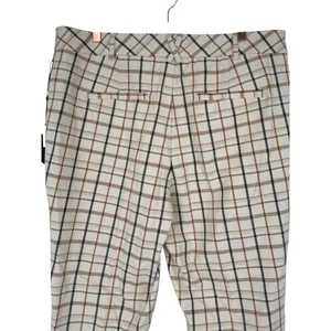 NWT Anthropologie Essential Collection Plaid Trouser Pants Ivory Check Size‎ 16T thumbnail 7