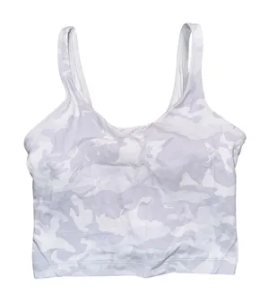 Lululemon Align Tank Top Womens‎ 4 White Camo Excellent Nulu Yoga Crop Bra thumbnail 1