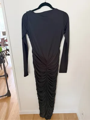 Leau Rhea Ruche Maxi Dress Sz L thumbnail 3