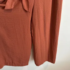 DEX Button Down Sleeveless Wide Leg Jumpsuit Women's 2X Rust Brown V-Neck Belted thumbnail 5