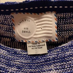 ✨Anthropologie Postmark Malu Dolman Navy Space Dye Top thumbnail 3