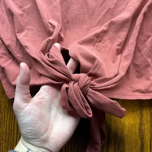 lululemon athletica Short Sleeve Knot Front Tee - Rust Sz 4 thumbnail 2