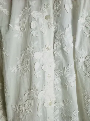 NWT & Other Stories White Floral Embroidered Cotton Blouse Size 10 thumbnail 8
