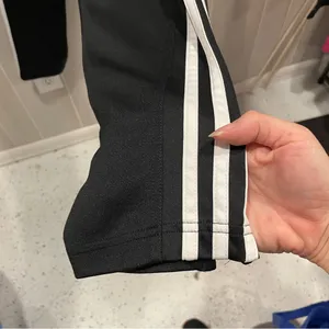 Adidas climalite three stripe side ankle zip tapered leg elastic waist pants thumbnail 7