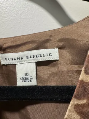 NWOT Banana Republic Brown Zebra V Neck Dress thumbnail 5