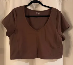 Aerie Brown Offline Crop Top thumbnail 1