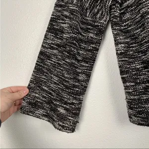 Madewell Womens Button‎ Shoulder Wide Sleeve Black Marbled Sweater thumbnail 6