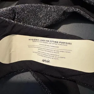 NWT Aerie Sparkle Straight Scoop‎ Bikini Top Cheekiest Bottoms Small Black thumbnail 10