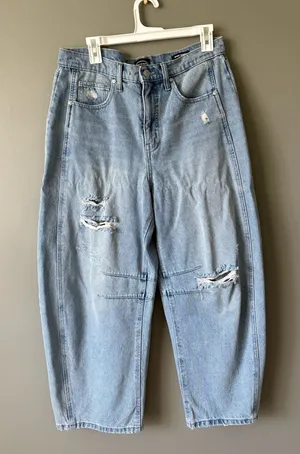 Scoop medium wash barrel jeans Blue Size 12 thumbnail 1